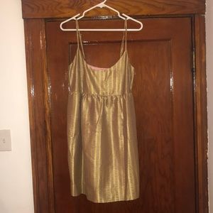 Gold mini Anthropologie dress never worn